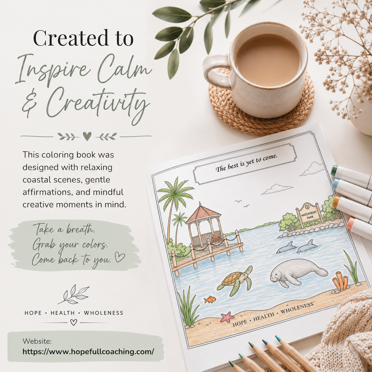 Calm Waters Coloring Book detail