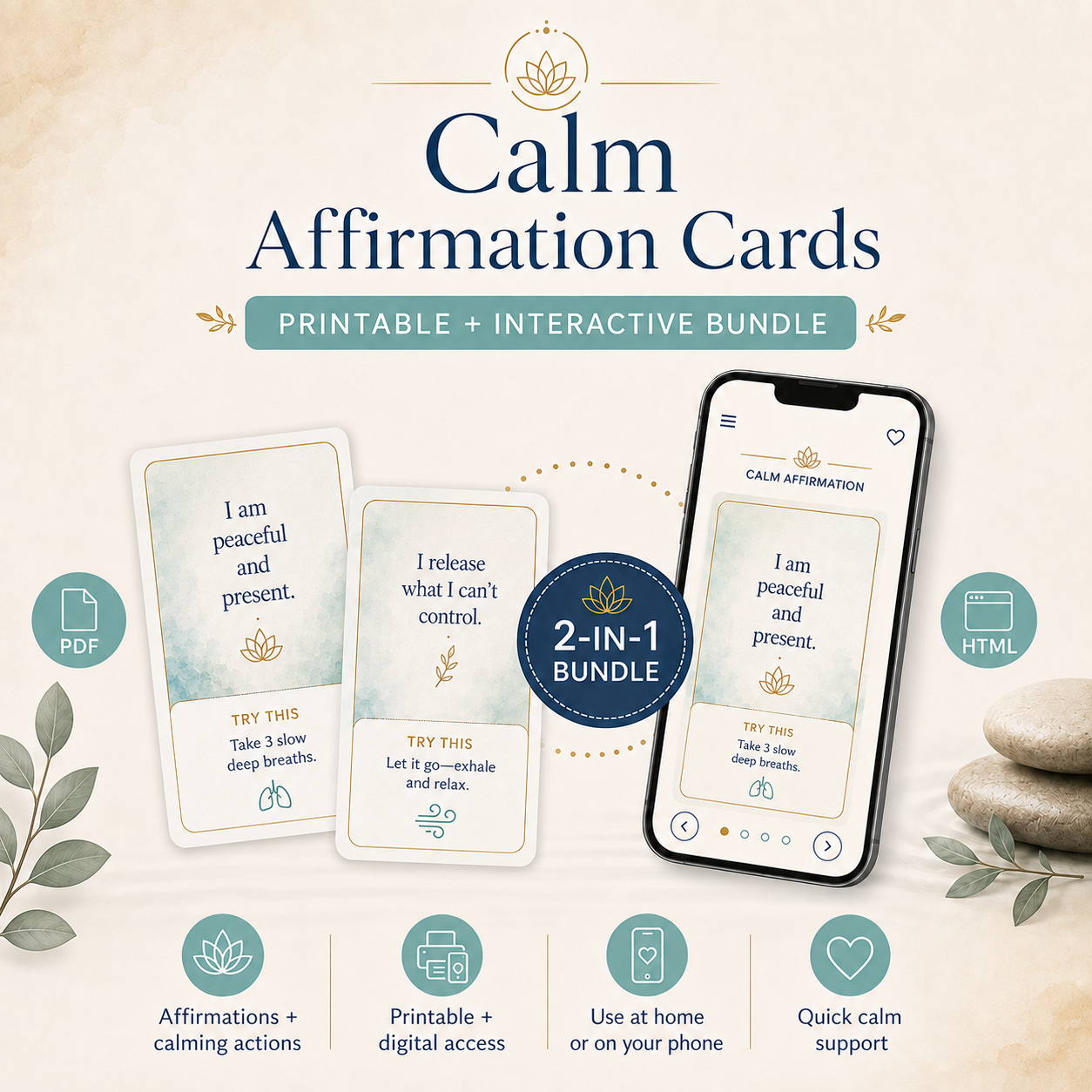 Calm Affirmation Cards