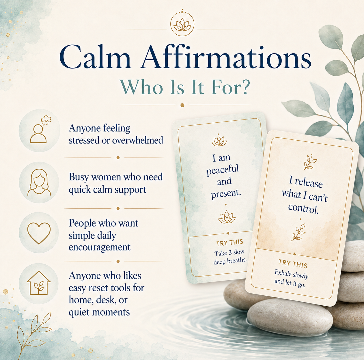 Calm Affirmation Cards - Bundle Package