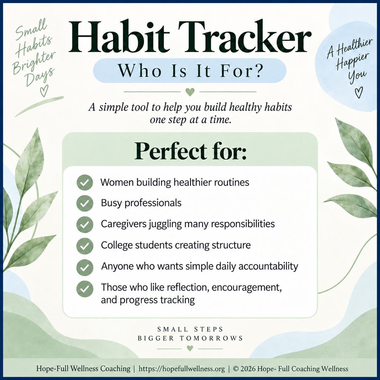 30-Day Habit Tracker - What's Included